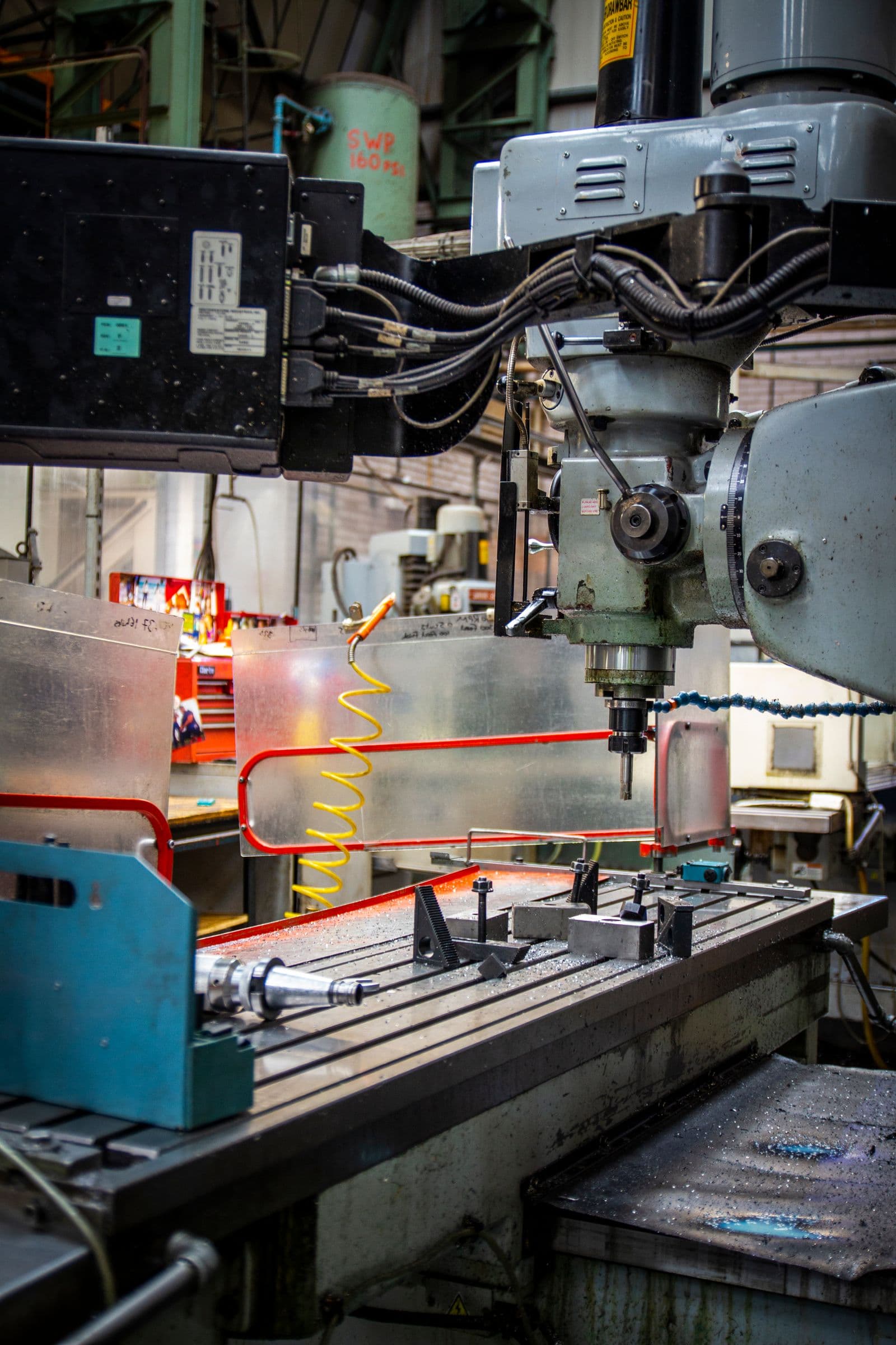 Precision CNC machining in an industrial workshop